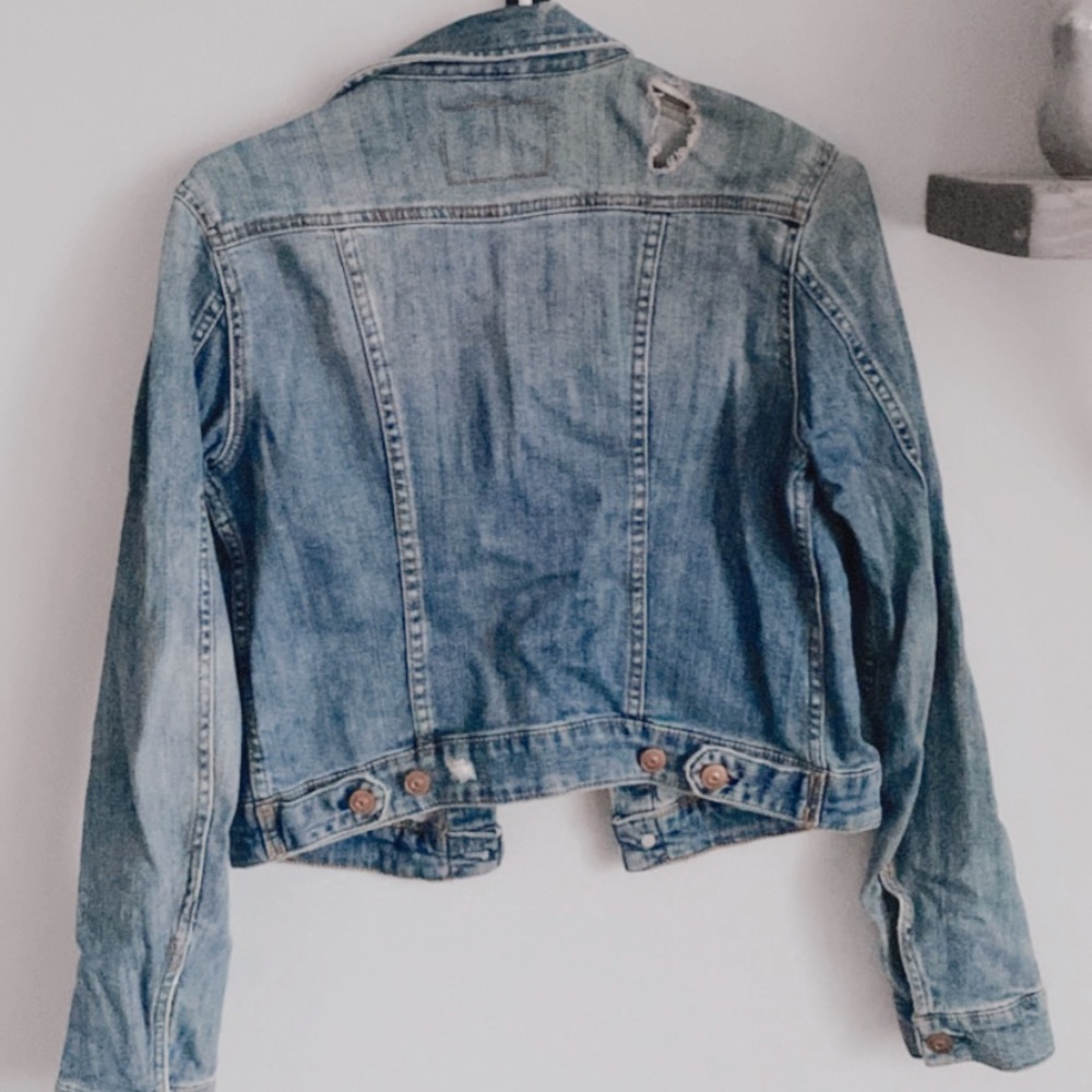 Distressed denim jacket - Picture 2 of 3